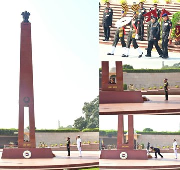 Lt Gen JS Sidana, Lt Gen V Gaur, Lt Gen KK Mehra, paid homage to Bravehearts at NWM on 15 Oct 25