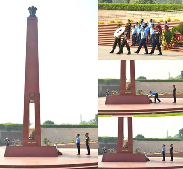 AVM Anil Sabharwal, VSM, ACIDS (FP & Adm), HQ IDS, paid homage to Bravehearts NWM on 18 Oct 24