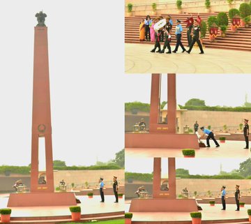 Air Mshl MS Sridhar, AVSM, DCIDS (Med) paid homage to Bravehearts at NWM on 31 Oct 25