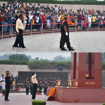 In NOK Ceremony Khitish Chandra Sarkar B/o Sea-I AK Sarkar, paid homage at NWM on 01 Nov 25