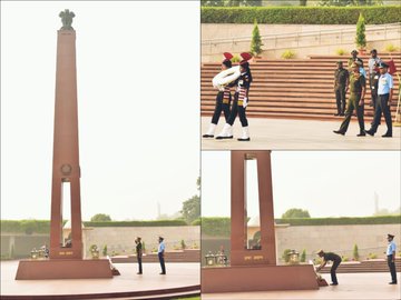Brigadier Omar Khan, MSS, CDS, Guyana paid homage to Bravehearts at NWM on 05 Nov 24