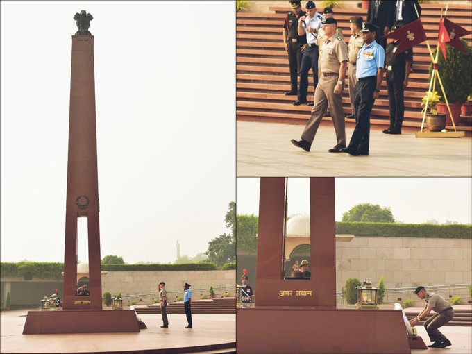 Lt Gen J M Rudd, Dep. Comm. US Indo-Pacific Command, paid homage to Bravehearts at NWM on 06 Nov 24