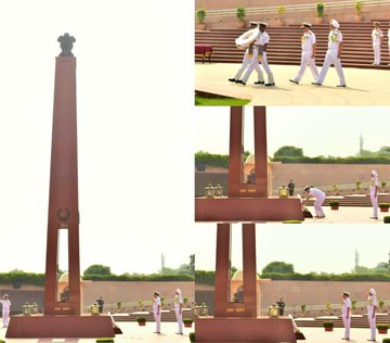 Vice Adm Sameer Saxena, AVSM, NM, paid homage to Bravehearts at NWM on 04 Nov 25