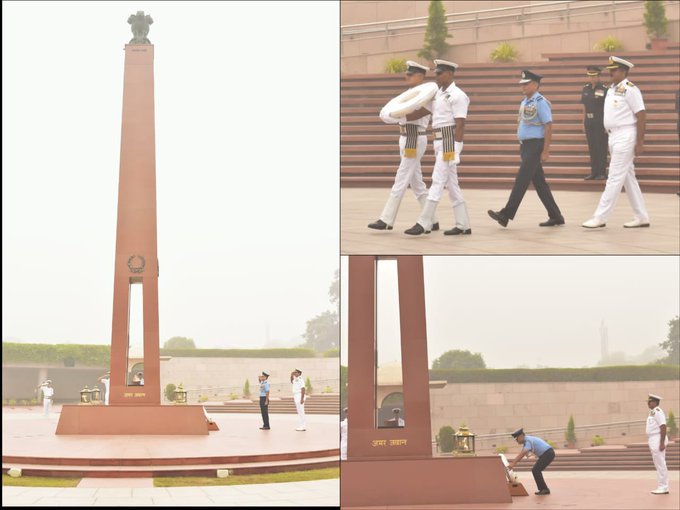 AVM Manish V Patel, VM, paid homage to Bravehearts at NWM on 13 Nov 24