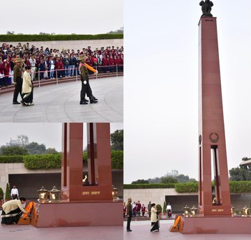 In NOK Ceremony Mrs Babita Rana w/o Rfn BS Rana, 3/5 GR paid homage NWM on 26 Nov 24