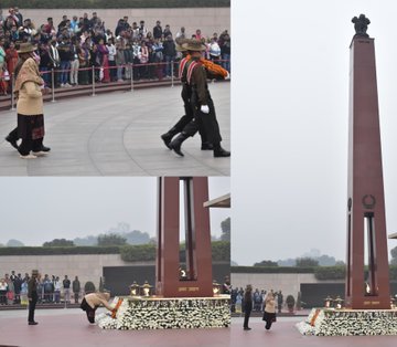 In a solemn NOK Ceremony Mrs Rajbala w/o Sep Jaswant Singh paid homage at NWM on 18 Dec 24