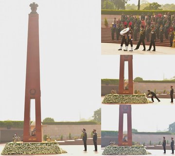 Lt Gen Preet Mohindra Singh, VSM, DG ST, paid homage to Bravehearts at NWM on 19 Dec 24