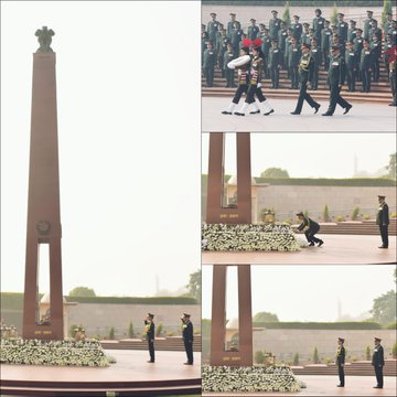 Lt Gen VPS Kaushik, UYSM, and Maj Gen Sandeep Kumar, paid homage at NWM on 21 Dec 24