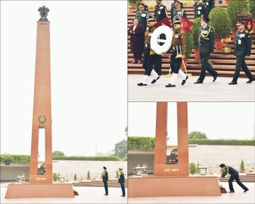 Lt Gen Preet Mohindera Singh,VSM, DGST, paid homage to Bravehearts at NWM on 31 Dec 24