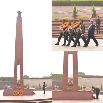 Brig Navdeep Singh & veteran officers of the regiment paid homage to Bravehearts at NWM on 01 Jan 25
