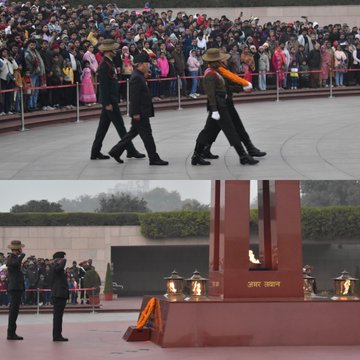In NOK Ceremony Lt Col GS Bisht (Retd) F/o Lt HS Bisht, SC (P), paid homage at NWM on 05 Jan 25