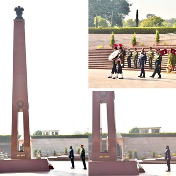 Mr Mohamed Ghassan Maumoon, Minister of Defence, Maldives, paid homage at NWM on 08 Jan 25