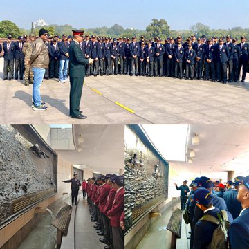 As part of motivational tour NCC cadets taken on guided tour of NWM on 14 Jan 25