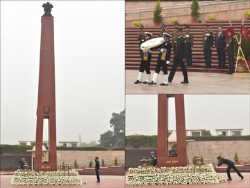 On 58th Raising Day 9 RAJPUT, Brig. Deepak Mohan, SM, paid homage to Bravehearts at NWM on 16 Jan 25
