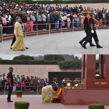 In NOK ceremony Mrs Jyoti Johar S/o Maj Yash Sehgal paid homage to Bravehearts at NWM on 16 Nov 25