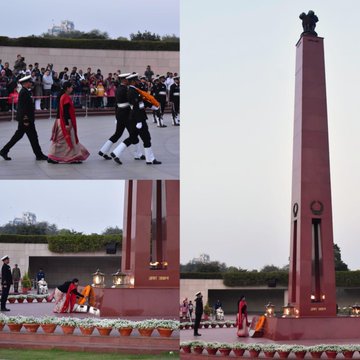 In a solemn NOK ceremony Mrs Vinita Bisht w/o Hav Gajender Singh paid homage at NWM on 06 Feb 25