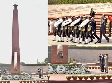 Chiefs in Conclave of the Former Chiefs of Naval Staff, Indian Navy, paid homage at NWM on 09 Feb 25