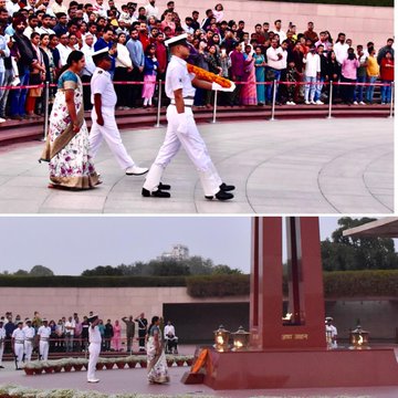 In a solemn NOK ceremony Mrs Surekha w/o LS CDI BG Powar, NM, paid homage at NWM on 01 Mar 25