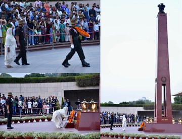In a solemn Next-of-Kin Ceremony Mrs Hazara Begum w/o Hav Jahur Khan paid homage at NWM on 09 Mar 25