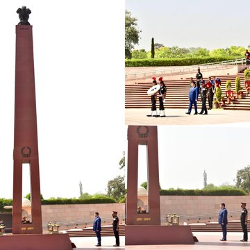 Mr Ularbek Sharsheev, Director, EC RATS SCO, paid homage to Bravehearts at NWM on 02 Apr 25