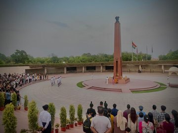 In a solemn NOK ceremony Mrs Sushila w/o Sep Vikram, SC, paid homage at NWM on 12 Apr 25