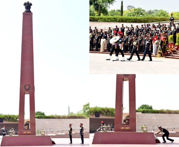 Lt Gen Suchindra Kumar MV, PVSM, AVSM, YSM**, VSM, paid homage to Bravehearts at NWM on 22 Apr 25