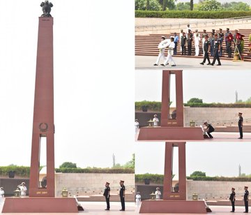 Brig KMG Bandaranayake, Sri Lanka paid homage to Bravehearts at NWM on 28 Apr 25