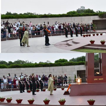 In a solemn NOK ceremony Mrs Nirmal Kaur Sidhu D/o A Singh, SCPO paid homage at NWM on 01 Jun 25