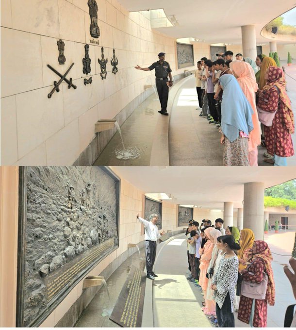 Students from Dras, under Op Sadbhavna, were taken on guided tour of NWM on 02 Jun 25