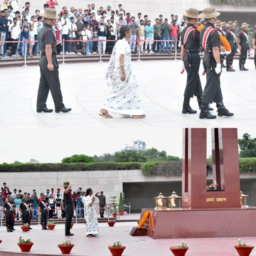 In a solemn NOK ceremony Mrs Sunita Rawat w/o Hav Madan Singh paid homage at NWM on 05 Jun 25