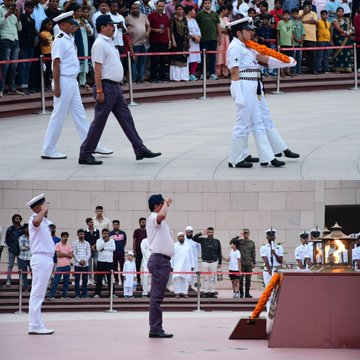 Sub Maj (Retd) Ravi Kumar F/o Sep Late Karn Veer Singh, SC, paid homage at NWM on 12 Jun 25