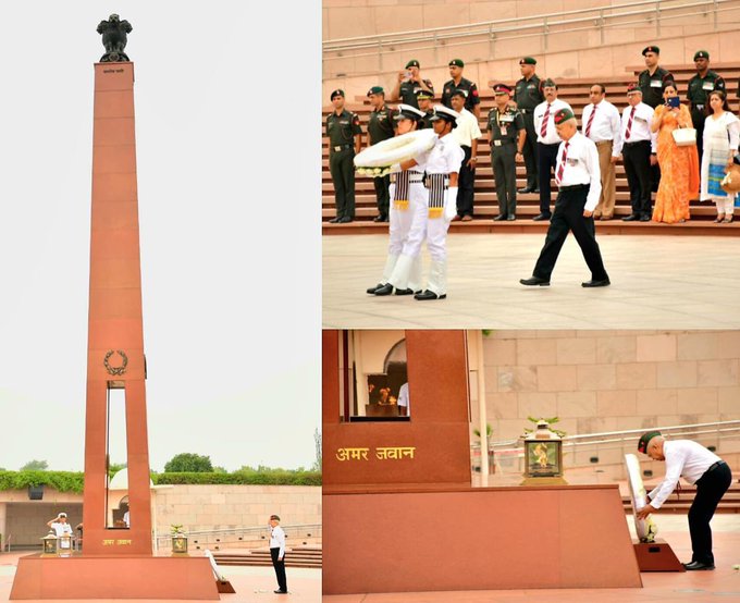 Serving & Veteran officers of 16 BIHAR paid homage to Bravehearts at NWM on 15 Jun 25