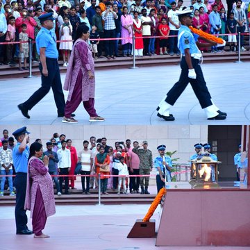 In solemn NOK ceremony Mrs Prem Bhagati w/o Nb Sub Raj Bahadur, SC, paid homage at NWM on 16 Jun 25