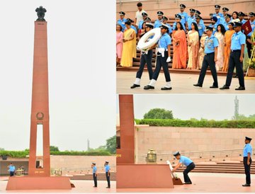 AVM Jagadeesh Bhikaji Rane, VSM, ACAS(Works),Air HQ, paid homage to Bravehearts at NWM on 19 Jun 25