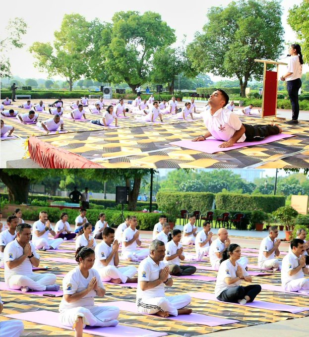 On 11th Yoga Day Air Mshl Ashutosh Dixit, AVSM, VM, VSM, CISC, HQ IDS, visited NWM on 21 Jun 25
