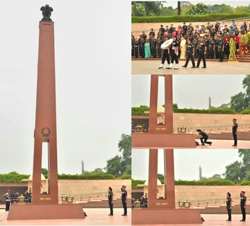 Maj Gen Bikram Deep Singh, SM, VSM, COS, MG & G Area, paid homage at NWM on 24 Jun 25