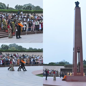 In solemn NOK ceremony Mrs Durga Devi w/o LHav Tara Bahadur KC, SC, paid homage at NWM on 25 Jun 25