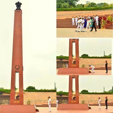 Officers of 48 ICC, Indian Navy, paid solemn homage to Bravehearts at NWM on 01 Jul 25