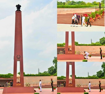 Hon’ble Governor Tripura, Shri Indra Sena Reddy Nallu paid homage to Bravehearts at NWM on 18 Jul 25