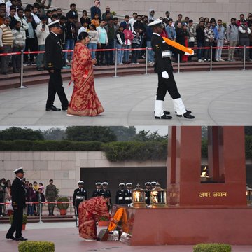 In a solemn NOK ceremony Durga Devi w/o Spr Prabhakant Gautam, SM, paid homage at NWM on 28 Nov 25