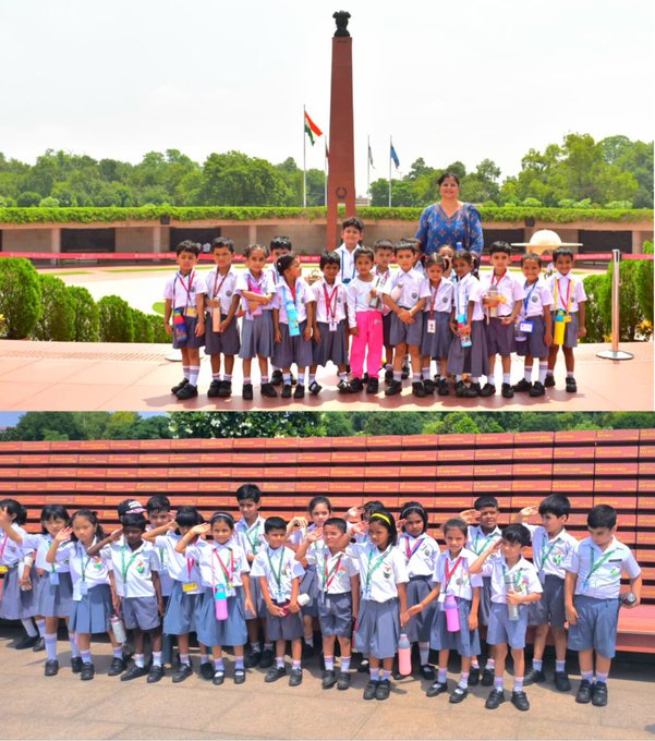Students of RAM ARMY PRIMARY SCHOOL, New Delhi, were taken on guided tour of NWM on 24 Jul 25