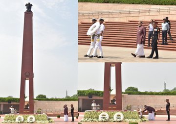 Sh Rajeev Chandrasekhar, former Union MoS paid homage to Bravehearts at NWM on 26 Jul 25