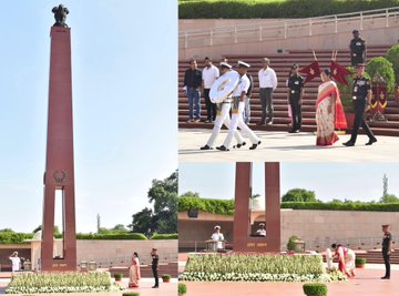 Smt Rekha Gupta, Hon’ble CM of Delhi, paid homage to Bravehearts at NWM on 26 Jul 25