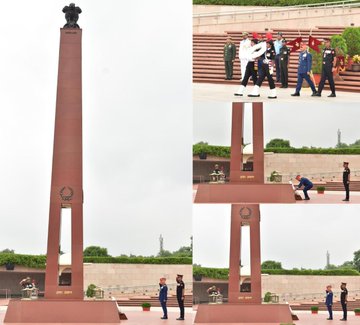 Lt Gen Pilot Ibrahim Nasser Al-Alawi, Ministry of Defence,UAE, paid homage at NWM on 30 Jul 25