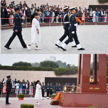 In solemn NOK ceremony Mary Alphonsa Stanly w/o WP Manuel , PO TEL, paid homage at NWM on 01 Dec 25