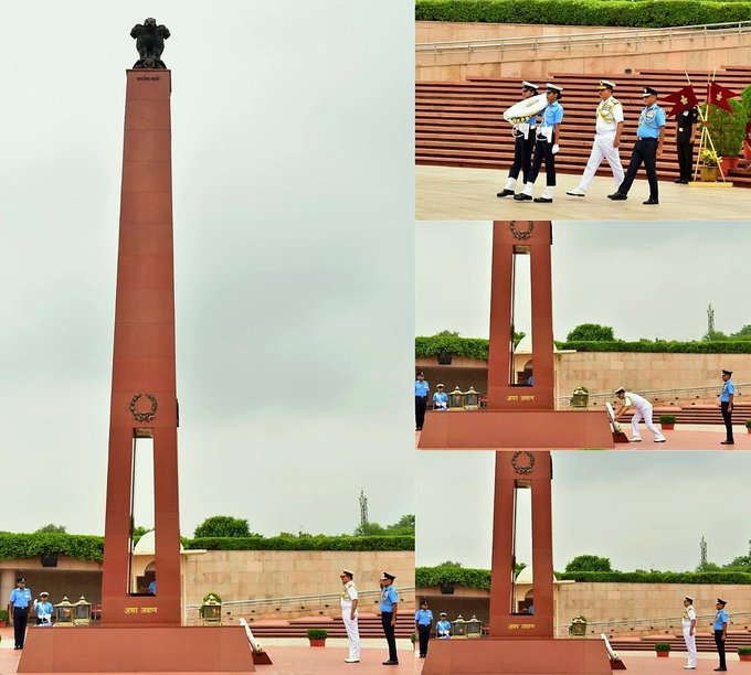 Vice Admiral Vineet McCarty, AVSM, paid homage at NWM on 01 Aug 25