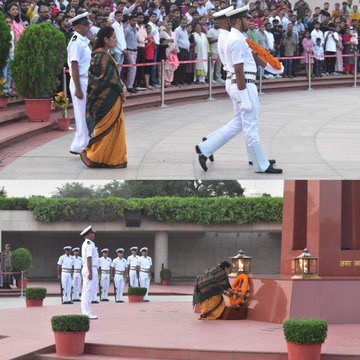 In NOK ceremony Mrs Nisha Deepak Gadge w/o Sep G D Jagannath paid homage at NWM on 10 Aug 25
