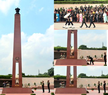 On superannuation from Services Lt Gen Arvind Walia,AVSM, E-in-C, paid homage at NWM on 21 Aug 25