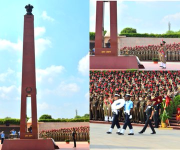 Col Rajat Pandey, CO 11 UP Bn NCC & Service NCC cadets paid homage at NWM on 10 Sep 25