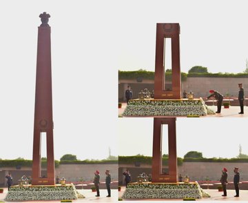Maj Gen SPS Veins (Retd), 9 Dogra on behalf of all ranks paid homage at NWM on 04 Dec 25